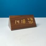 Triangle Wooden Style Digital Led Clock